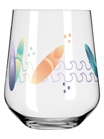 RITZENHOFF 2-delige set: ginglazen "Wanderlust" groen/paars - 700 ml