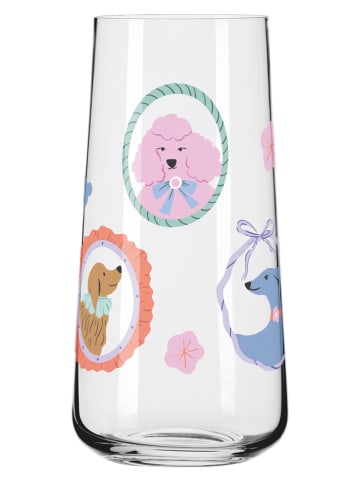 RITZENHOFF 2-delige set: glazen "Petfluencer" lichtroze/lichtblauw - 600 ml