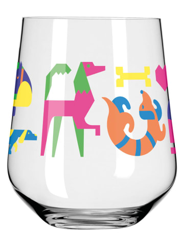 RITZENHOFF 2-delige set: ginglazen "Petfluencer" meerkleurig - 700 ml