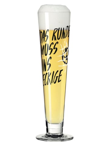 RITZENHOFF Bierglas "Fußbal" in Schwarz - 330 ml