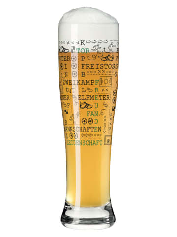 RITZENHOFF Weizenglas "Fußball" in Schwarz/ Grün - 500 ml