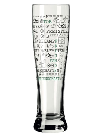 RITZENHOFF Bierglas "Voetbal" zwart/groen - 500 ml