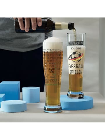 RITZENHOFF Weizenglas "Fußball" in Schwarz/ Grün - 500 ml