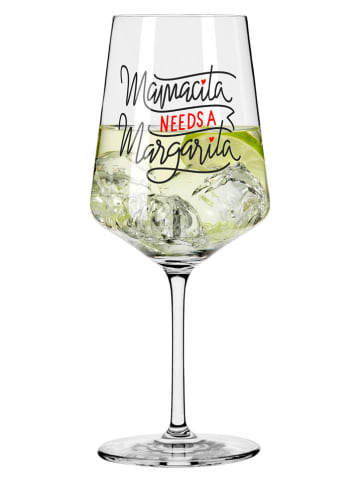 RITZENHOFF Cocktailglas "Spreuk" zwart/rood - 500 ml