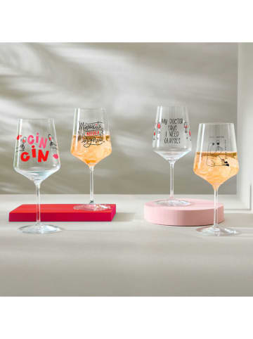 RITZENHOFF Cocktailglas "Sprüche" in Schwarz/ Rot - 500 ml