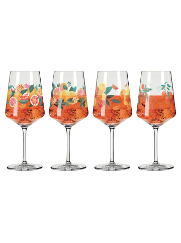 RITZENHOFF 4er-Set: Cocktailgläser "Sommerrausch" in Bunt - 544 ml