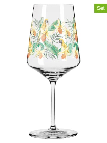 RITZENHOFF 2er-Set: Cocktailgläser "Sommertau" in Gelb/ Grün - 500 ml