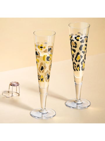 RITZENHOFF 2er-Set: Champagnerflöten "Goldnacht" in Gold/ Schwarz - 200 ml