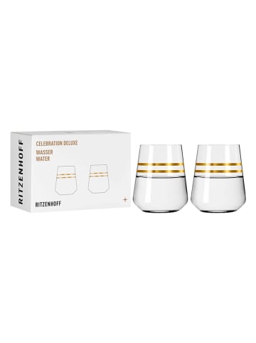 RITZENHOFF 2-delige set: glazen "Deluxe" goudkleurig - 510 ml