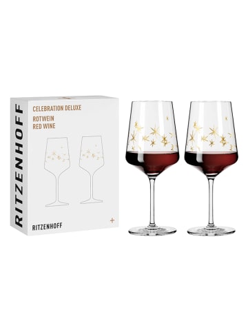 RITZENHOFF 2er-Set: Rotweingläser "Deluxe" in Gold - 540 ml