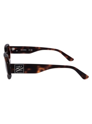 Karl Lagerfeld Damskie okulary przeciwsłoneczne w kolorze brązowo-czarnym