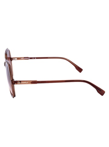 Karl Lagerfeld Damskie okulary przeciwsłoneczne w kolorze brązowym