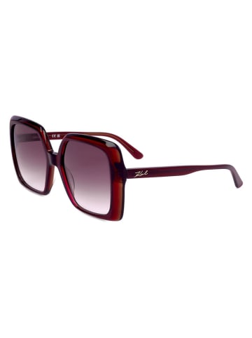 Karl Lagerfeld Damskie okulary przeciwsłoneczne w kolorze czerwono-jasnoróżowym