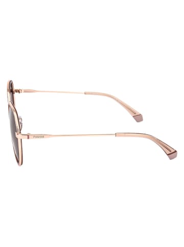 Polaroid Okulary przeciwsłoneczne unisex w kolorze złoto-brązowym