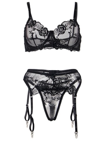 INTIMAX 3tlg. Wäsche-Set in Schwarz