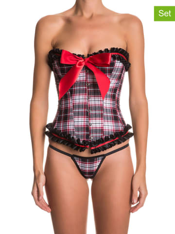 INTIMAX 2-delige lingerieset "Escoces" zwart/wit