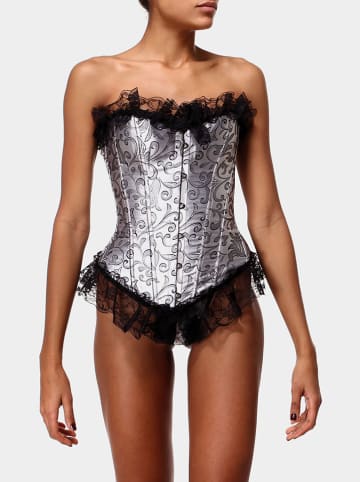 INTIMAX Korset "Kuli" zilverkleurig/zwart