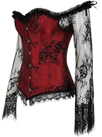 INTIMAX Corsage in Schwarz/ Rot