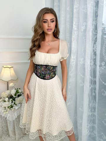 INTIMAX Gorset w kolorze czarnym ze wzorem