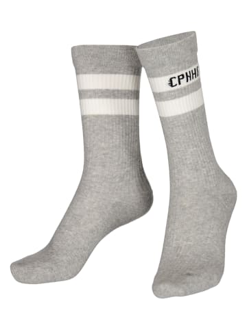 Copenhagen Studios 3er-Set: Tennissocken in Weiß/ Grau/ Schwarz