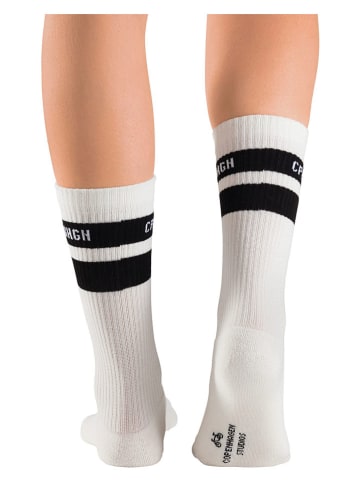 Copenhagen Studios 3er-Set: Tennissocken in Creme/ Schwarz