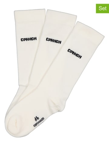Copenhagen Studios 3-delige set: sokken wit