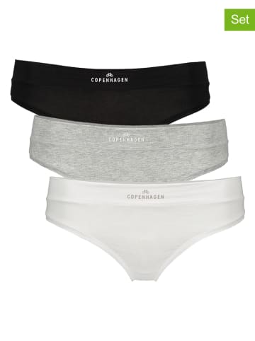 Copenhagen Studios 3-delige set: strings zwart/grijs/wit