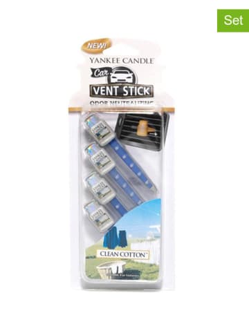 Yankee Candle Zapachy do samochodu (4 szt.) "Clean Cotton"