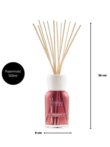 Millefiori Milano Pałeczki zapachowe "Ambra & rosa" - 500 ml