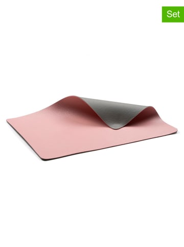 Bitz 4-delige set: placemats lichtroze