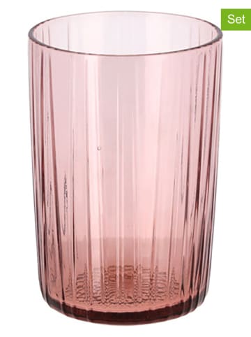 Bitz 4er-Set: Wassergläser "Kusintha" in Rosa - 280 ml