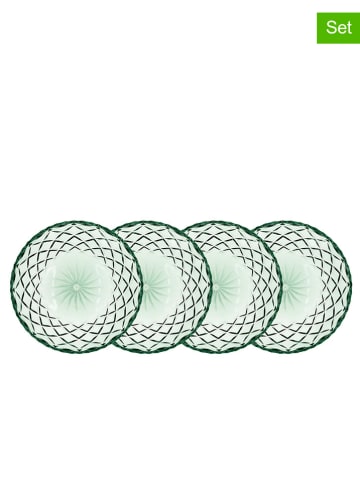 Bitz Talerze (4 szt.) "Sorrento" w kolorze zielonym na dodatki - Ø 16 cm