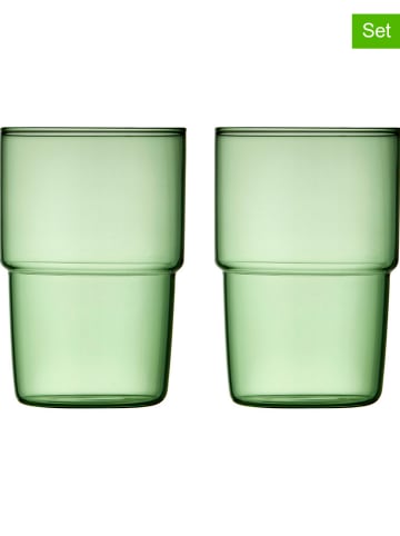 Lyngby Glas Szklanki (2 szt.) w kolorze zielonym - 400 ml