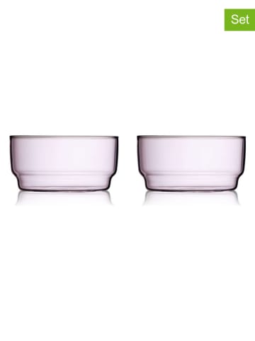 Lyngby Glas Miski (2 szt.) "Torino" w kolorze jasnoróżowym - Ø 12 cm
