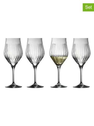 Lyngby Glas 4-delige set: witte wijnglazen ''Ane'' transparant - 550 ml