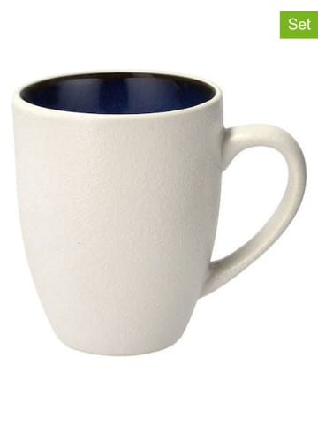 Bitz Kubki (4 szt.) "Gastro" w kolorze biało-granatowym - 300 ml