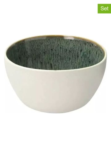 Bitz 4-delige set: kommen wit/groen - Ø 12 cm