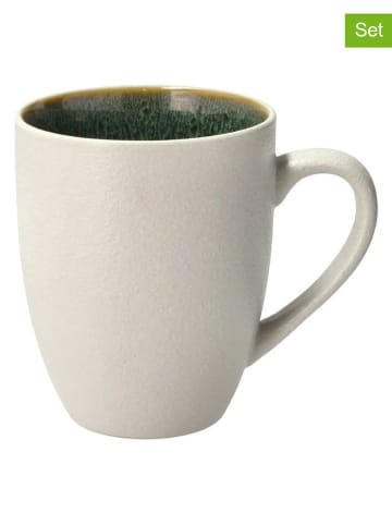 Bitz Kubki (4 szt.) "Gastro" w kolorze biało-zielonym - 300 ml