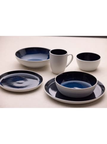 Bitz Miski (4 szt.) w kolorze biało-granatowym - Ø 12 cm