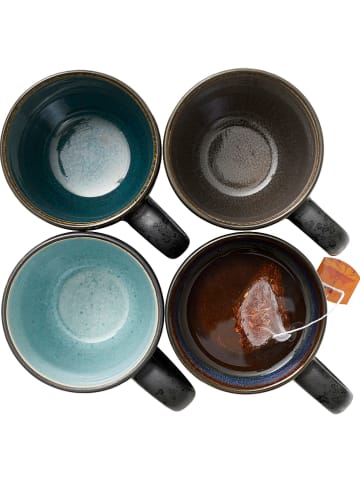 Bitz 4er-Set: Tassen in Schwarz/ Bunt - 300 ml