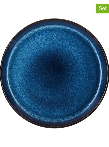 Bitz 6-delige set: dessertborden "Gastro" donkerblauw/zwart - Ø 21 cm