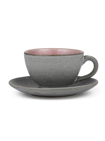 Bitz Tasse in Rosa/ Grau - 240 ml