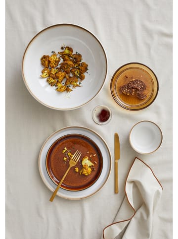 Bitz 6er-Set: Dessertteller "Gastro" in Bernstein/ Schwarz - Ø 21 cm