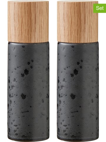 Bitz Młynki (2 szt.) w kolorze czarnym do przypraw - wys. 17 cm