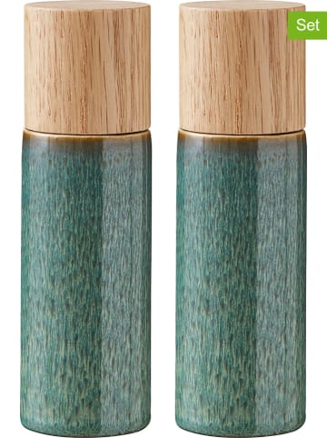 Bitz Młynki (2 szt.) w kolorze zielonym do przypraw - wys. 17 cm