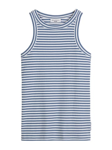 Marc O'Polo Top w kolorze niebiesko-białym