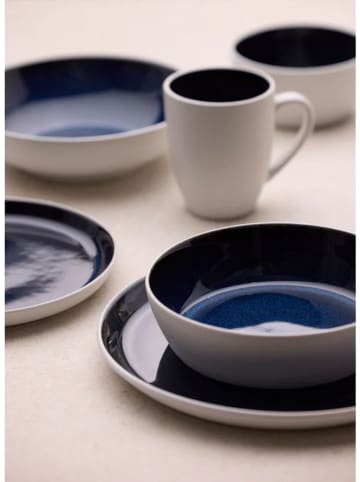 Bitz Pastabord "Gastro" wit/donkerblauw - Ø 20 cm