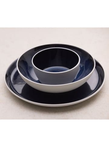 Bitz Talerz obiadowy "Gastro" w kolorze biało-granatowym - Ø 27 cm