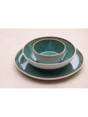 Bitz Pastateller "Gastro" in Creme/ Grün - Ø 20 cm