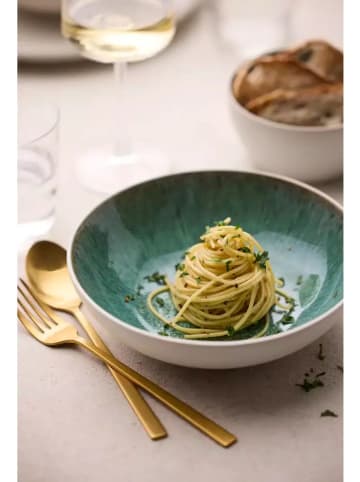 Bitz Pastabord "Gastro" crème/groen - Ø 20 cm